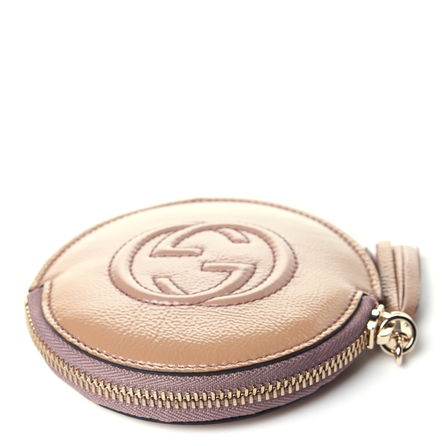 Gucci Patent Soho Round Coin Purse Dark Cipria 9 of 11
