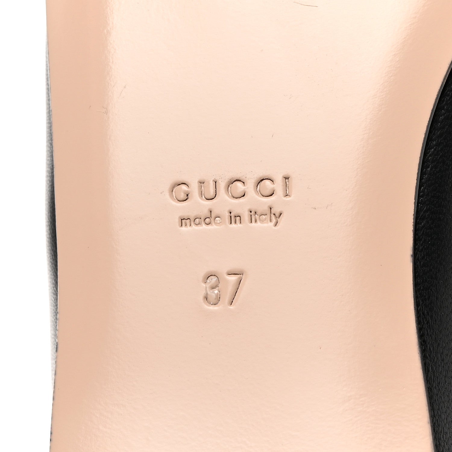 Gucci Nappa Lumiere Deva Horsebit Chain Embellished Flats 37 Black 8 of 9
