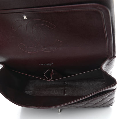Chanel Caviar Quilted Maxi Double Flap Dark Purple 5 of 9