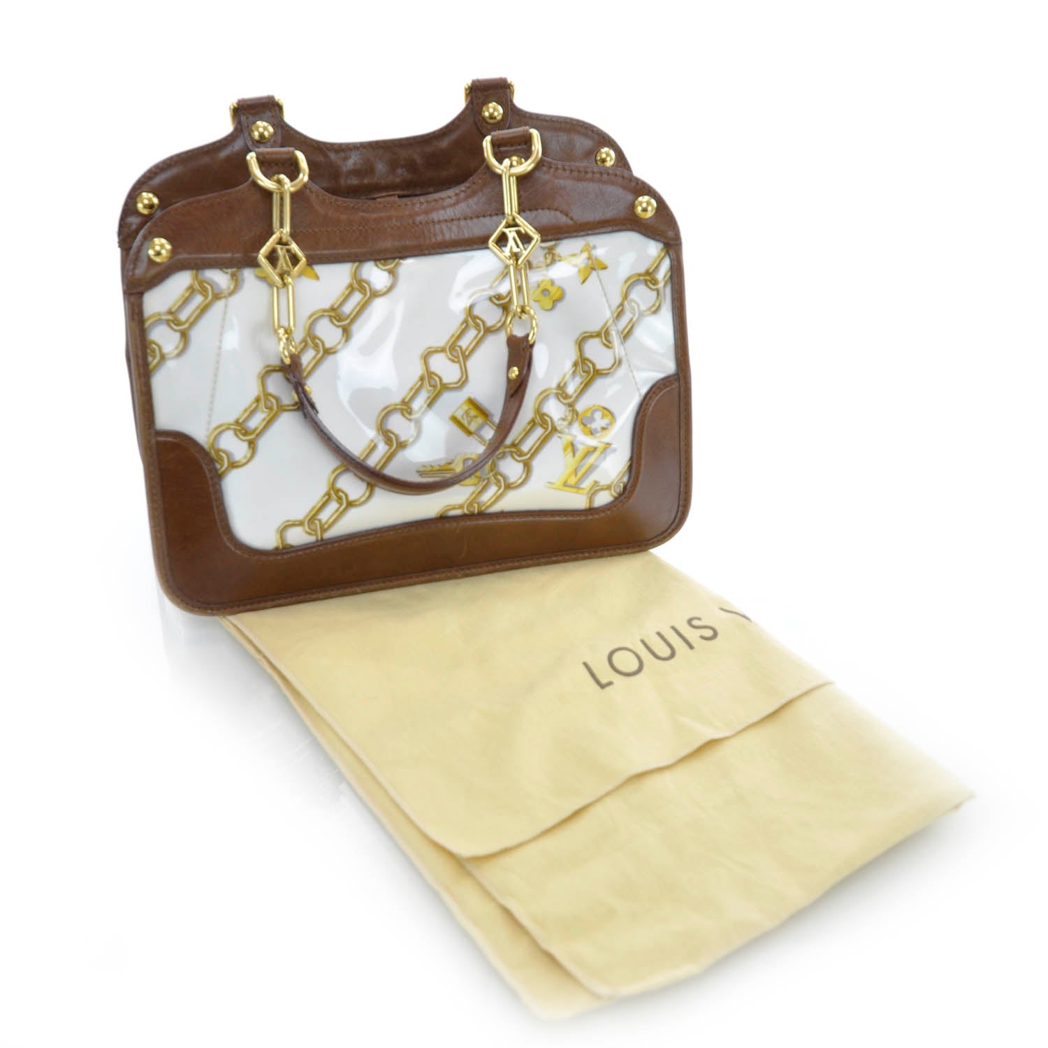 Louis Vuitton Monogram Charms Cabas Bag White 3 of 9