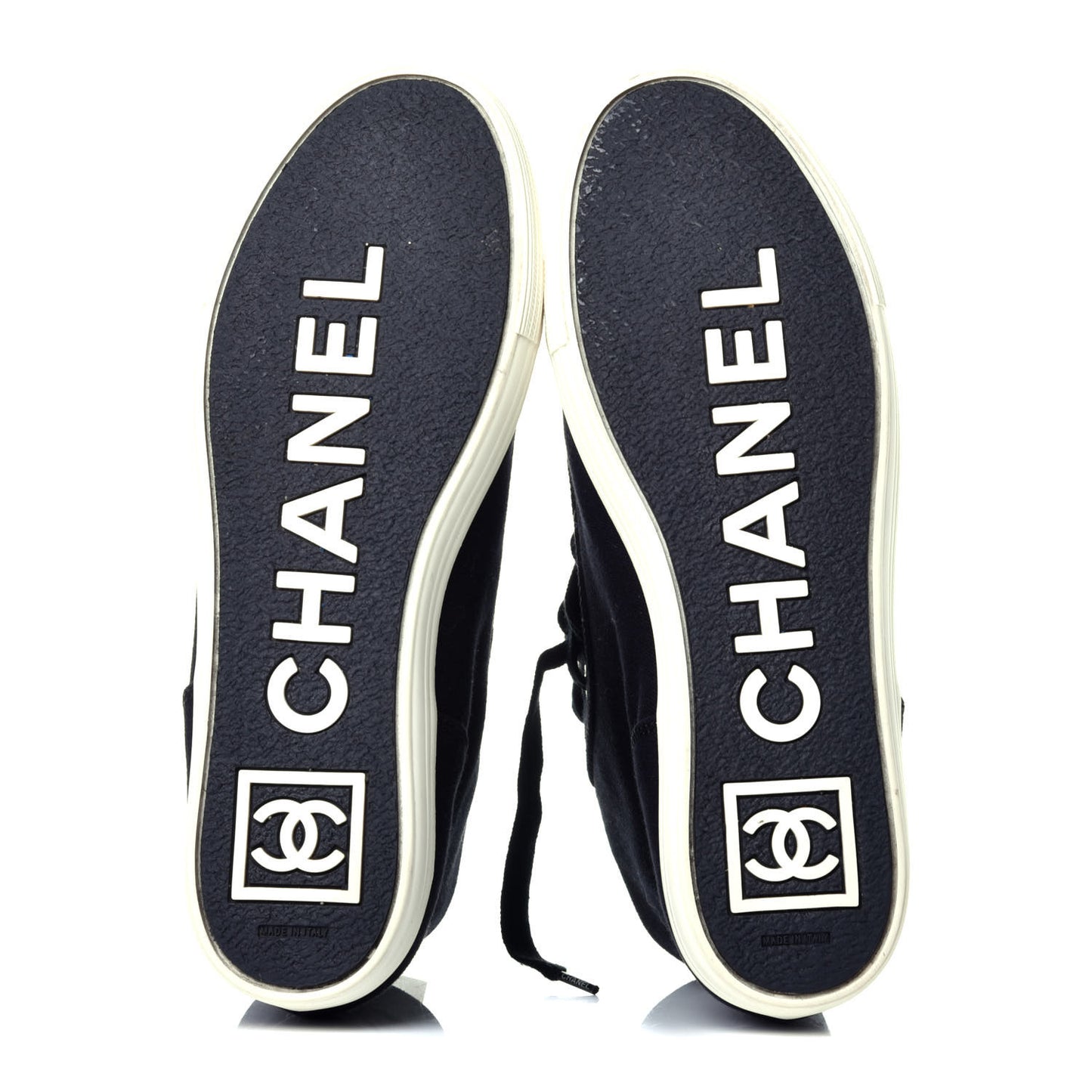 Canvas CC High Top Sneakers 38 Black White
