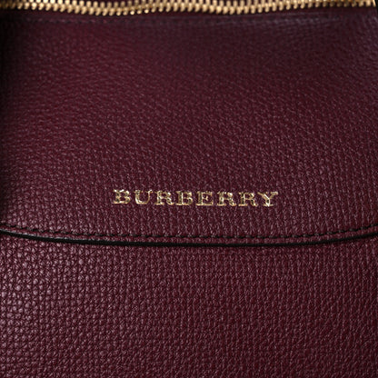 Burberry Derby Calfskin Medium Alchester Bowling Bag Mahogany Red 14 of 15