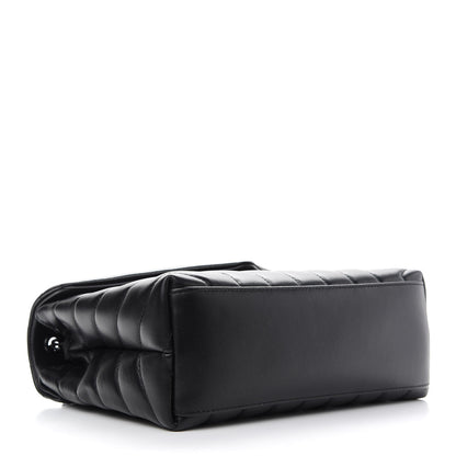 Saint Laurent Calfskin Y Quilted Monogram Small Loulou Chain Satchel Black 4 of 9