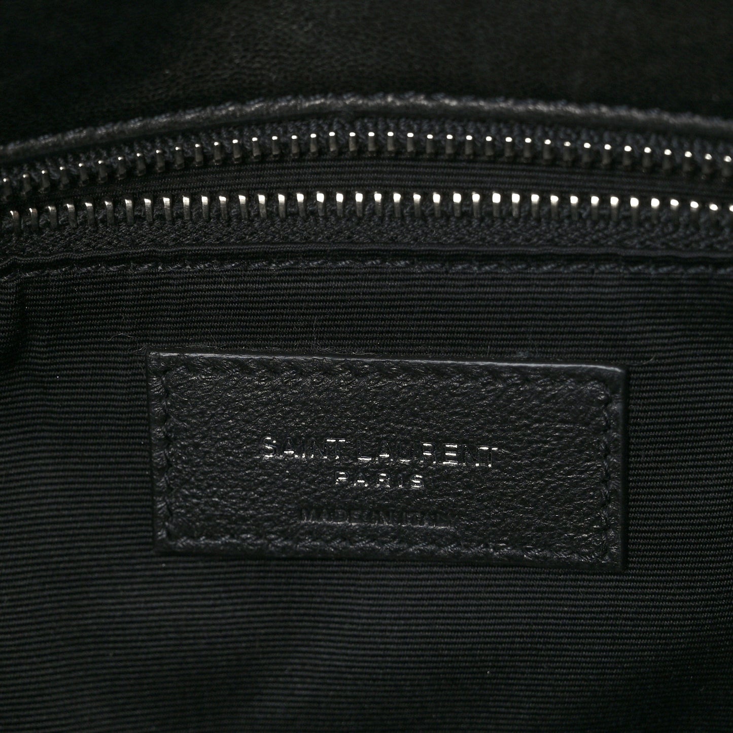 Lambskin Quilted Medium Loulou Puffer Monogram Chain Satchel Black