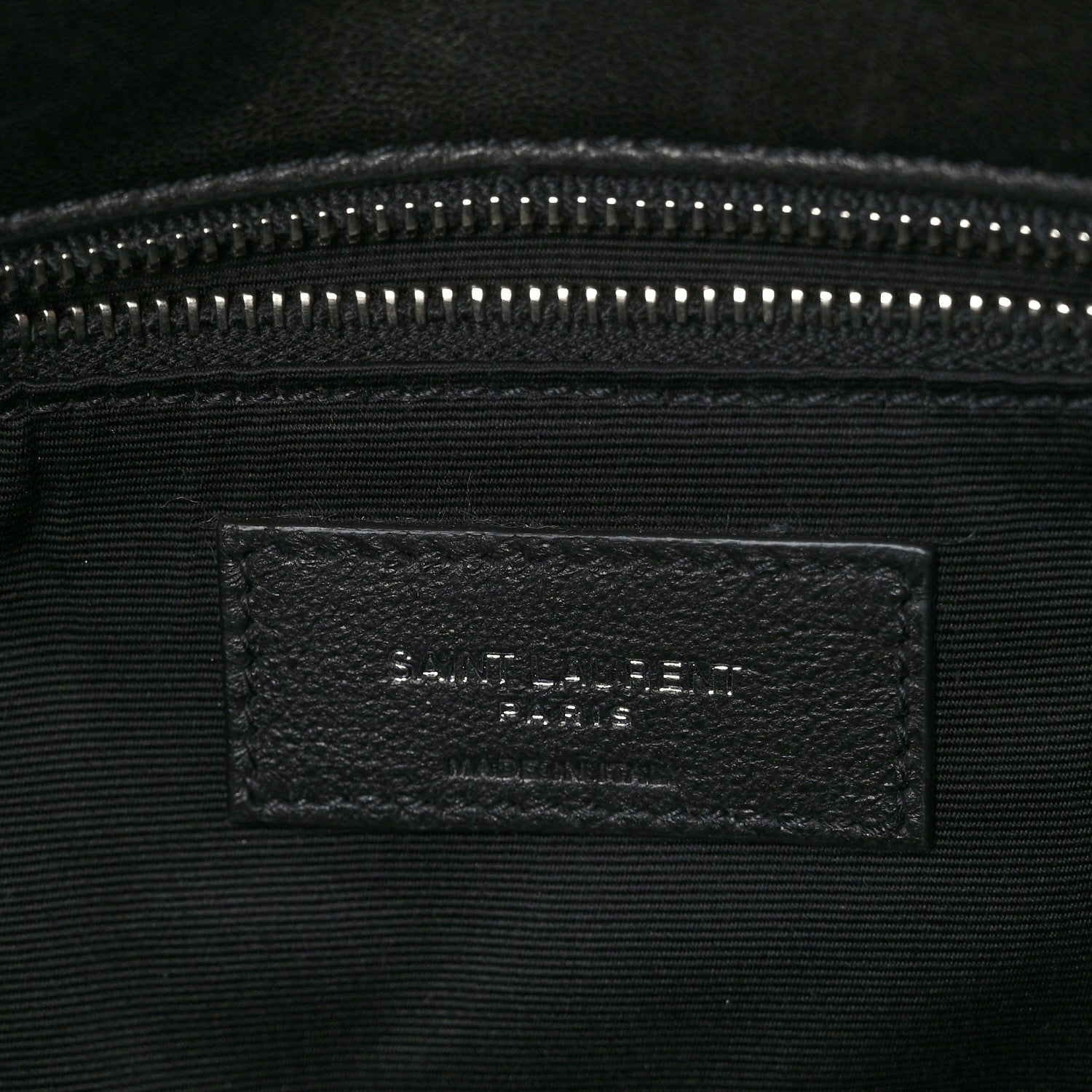 Saint Laurent Lambskin Quilted Medium Loulou Puffer Monogram Chain Satchel Black 6 of 9