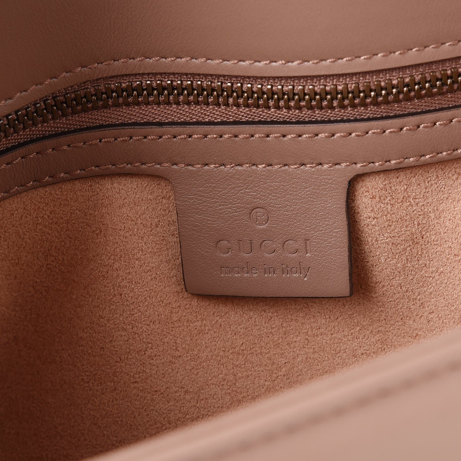 Gucci Calfskin Matelasse Small GG Marmont Shoulder Bag Porcelain Rose 7 of 9