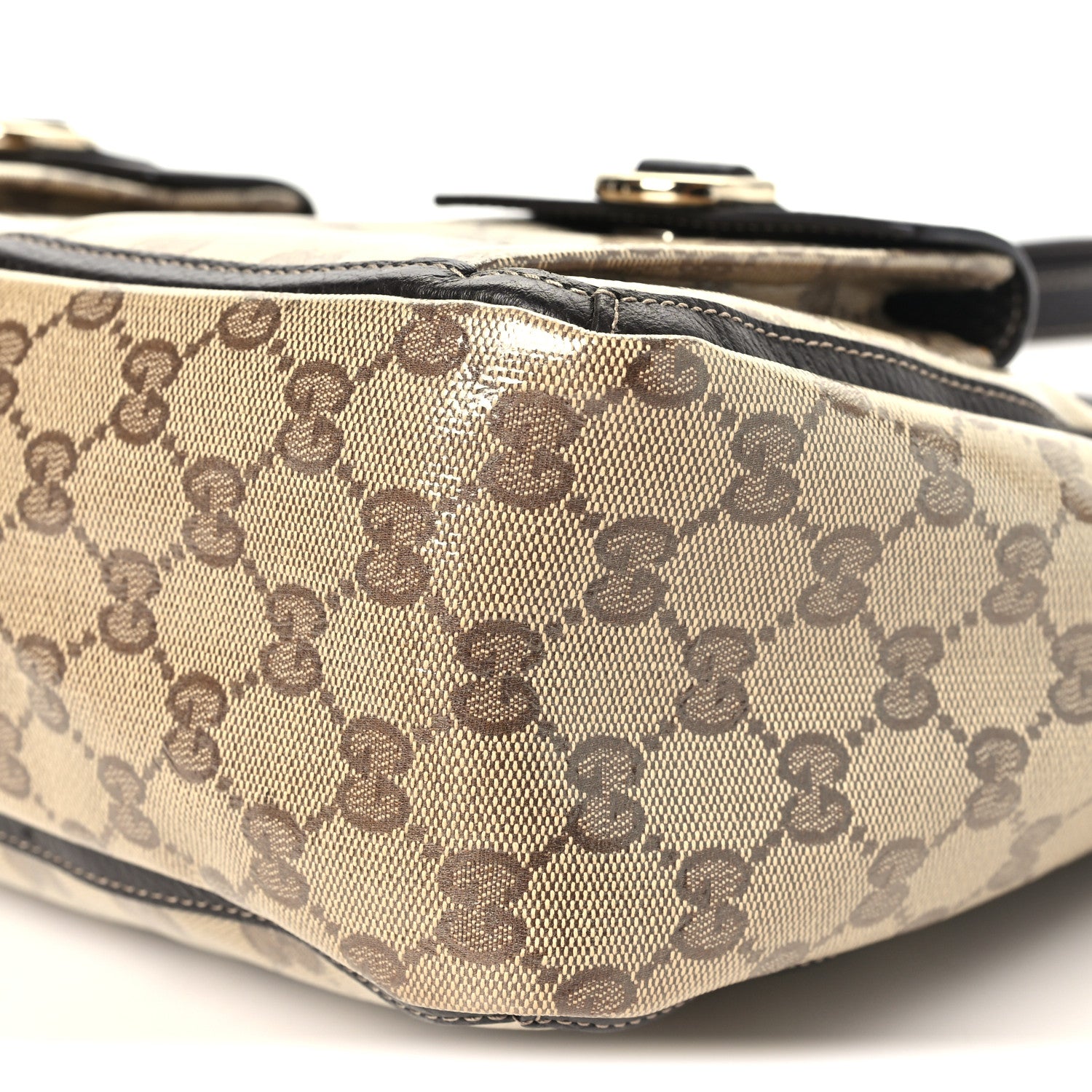 Gucci Crystal Monogram Abbey D Ring Tote Dark Brown 10 of 11