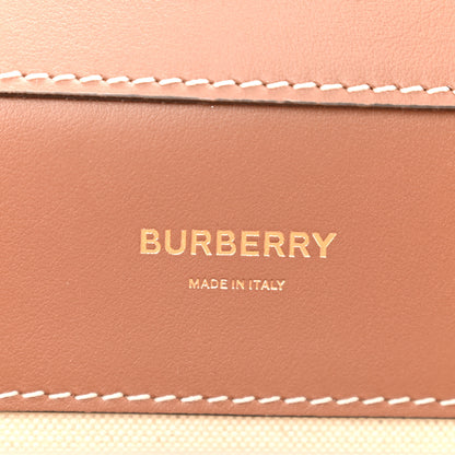 Burberry Canvas Smooth Calfskin Two Tone Medium Pocket Bag Natural Malt Brown 6 of 13