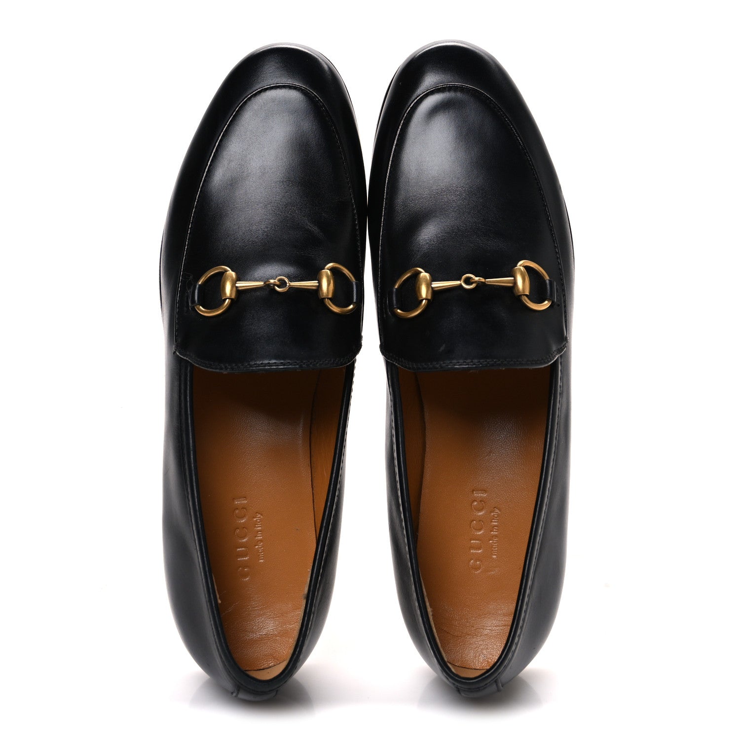 Gucci Calfskin Womens Jordaan Loafers 35.5 Black 2 of 11
