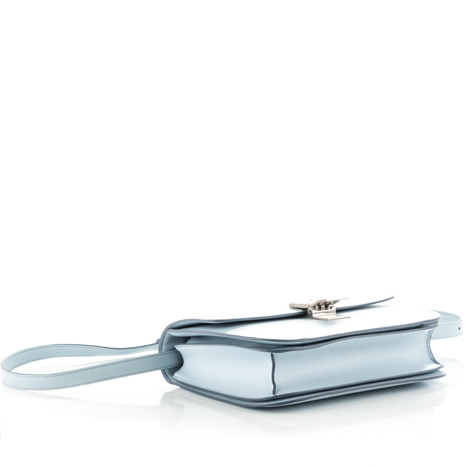 Celine Box Calfskin Medium Classic Box Flap Bag Pale Blue 4 of 7