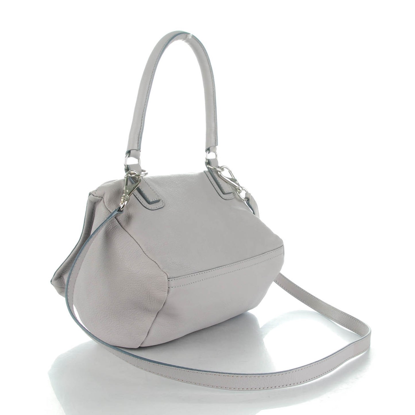 Sugar Goatskin Small Pandora Pearl Grey