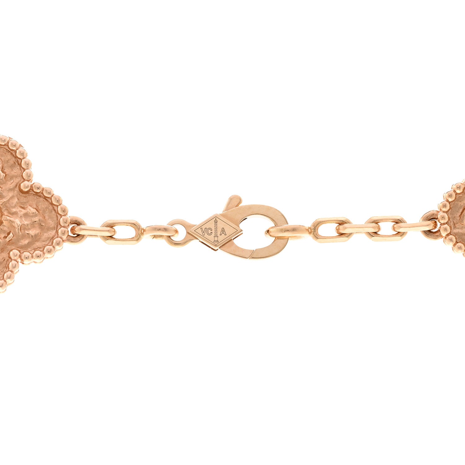 Van Cleef & Arpels 18K Rose Gold 10 Motifs Vintage Alhambra Necklace 4 of 6