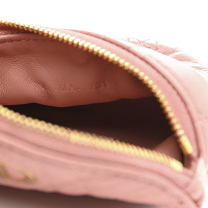 Christian Dior Supple Calfskin Cannage Caro Half-Moon Coin Purse Dark Nude 7 of 7