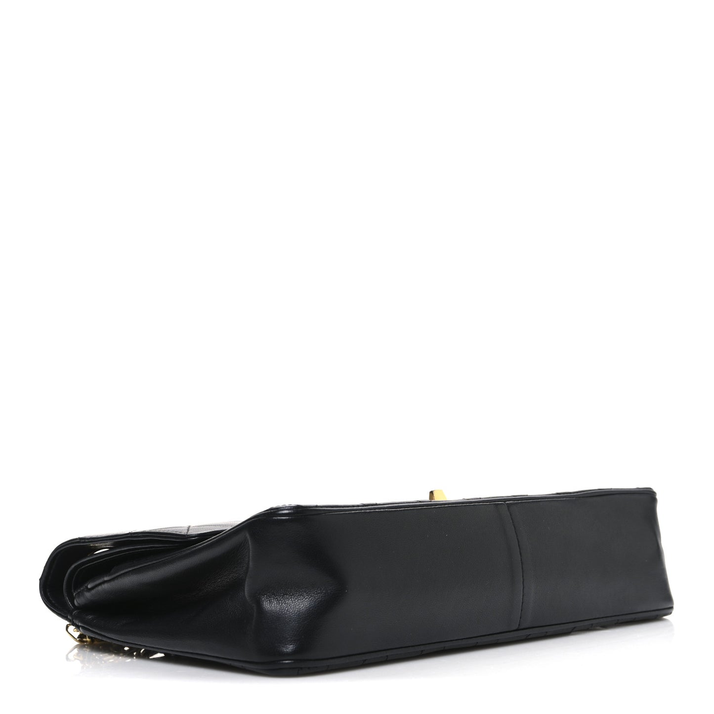 Lambskin Quilted Medium Double Flap Bijoux Chain Black