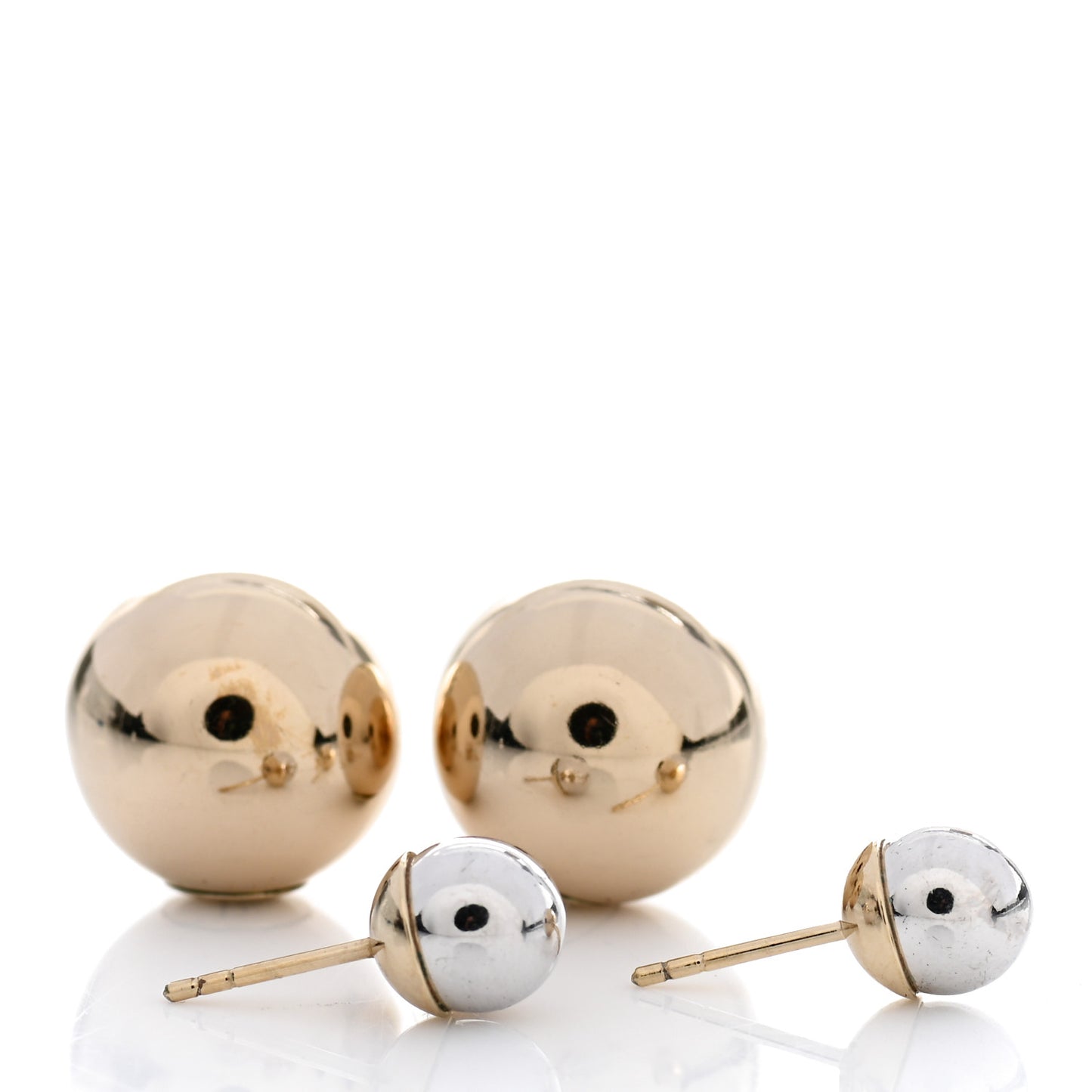 Mise En Dior Tribal Earrings Silver Gold