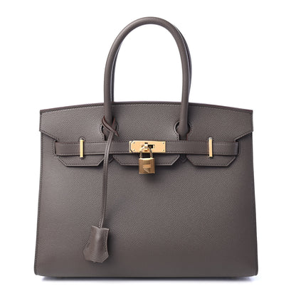Hermes Epsom Birkin Sellier 30 Etain 1 of 11
