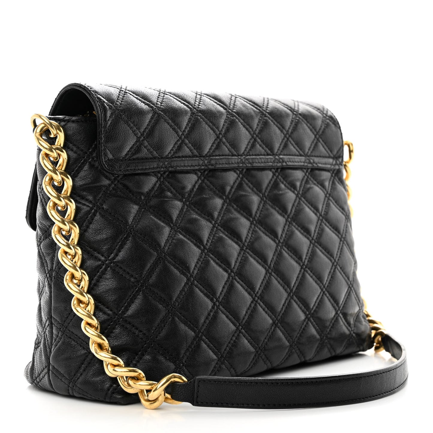 Lambskin Quilted The XL Single Flap Black