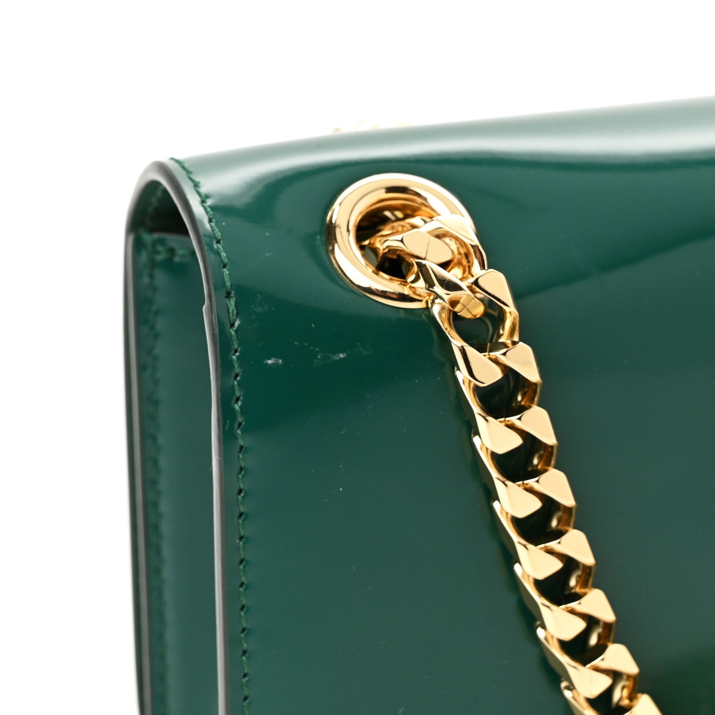 Patent DG Girls Phone Shoulder Bag Emerald