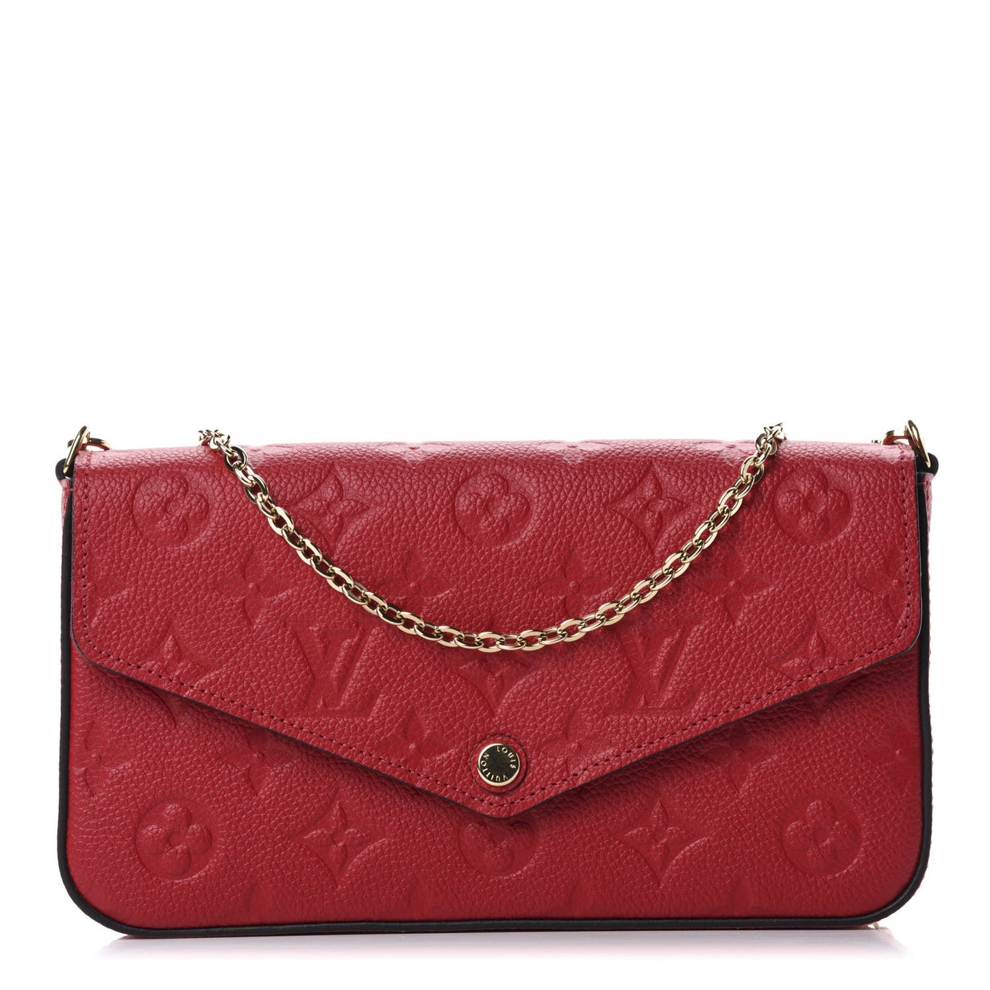 Empreinte Pochette Felicie Chain Wallet Scarlet
