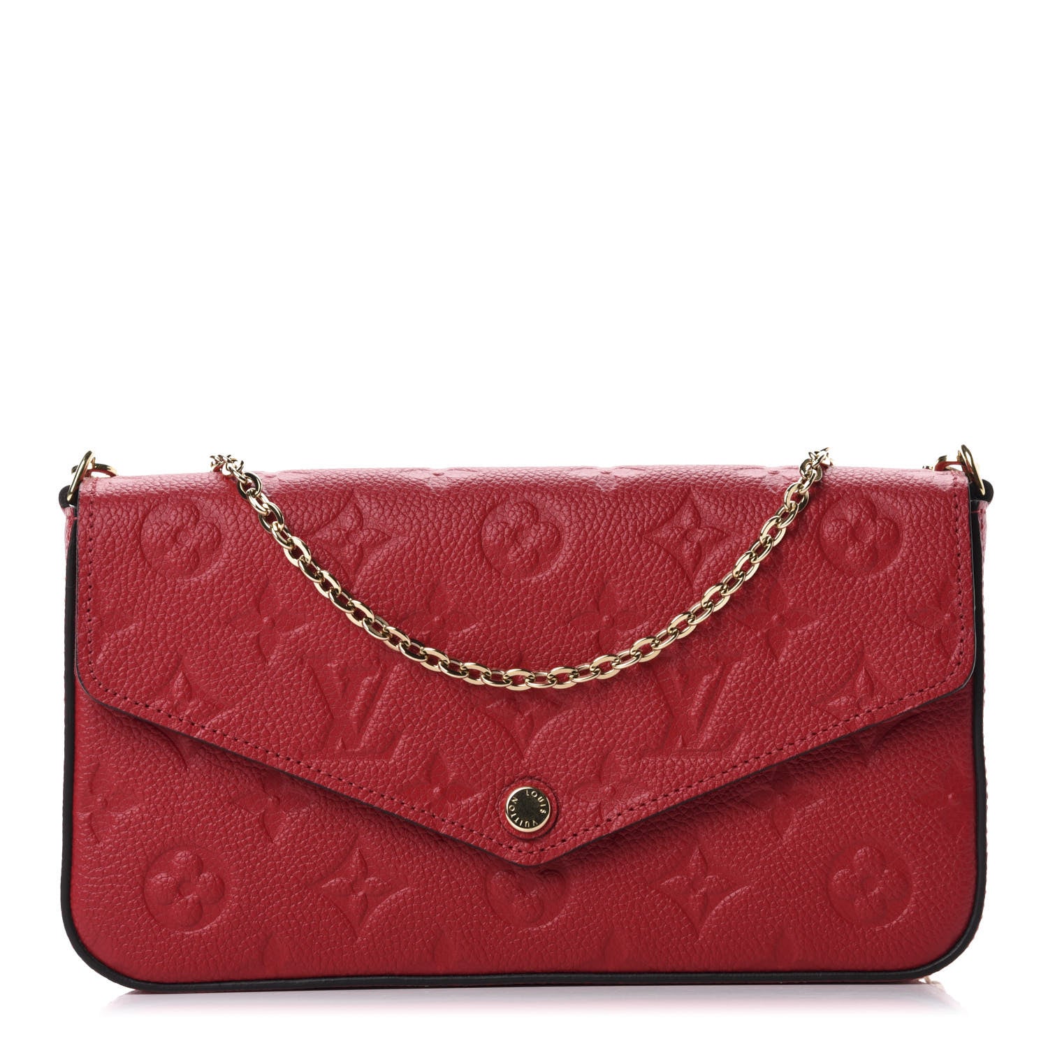 Louis Vuitton Empreinte Pochette Felicie Chain Wallet Scarlet 1 of 12