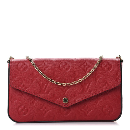 Louis Vuitton Empreinte Pochette Felicie Chain Wallet Scarlet 1 of 12