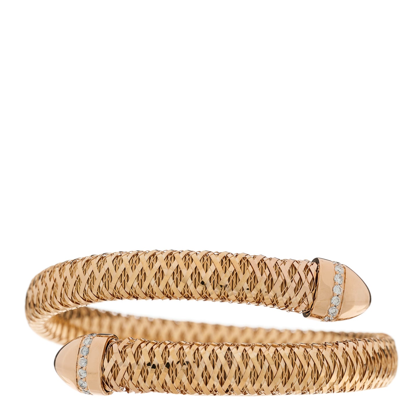 18K Rose Gold Diamond Primavera Coiled Wrap Bracelet