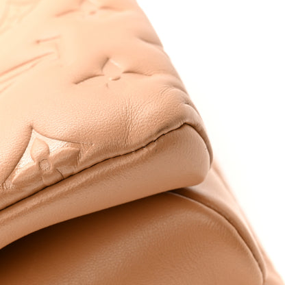 Louis Vuitton Lambskin Embossed Monogram Coussin PM Camel 11 of 14