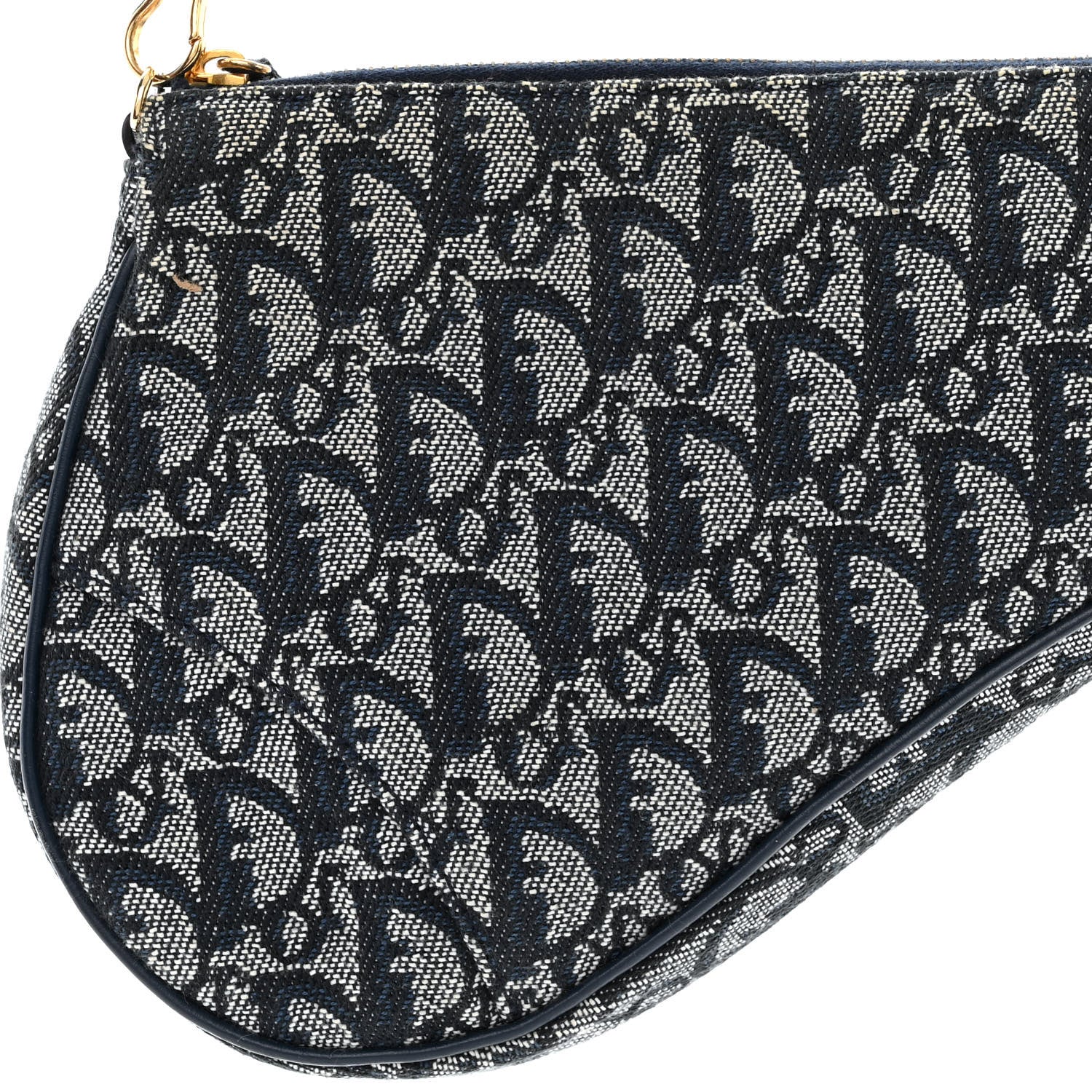 Christian Dior Monogram Mini Saddle Pochette Navy 8 of 11