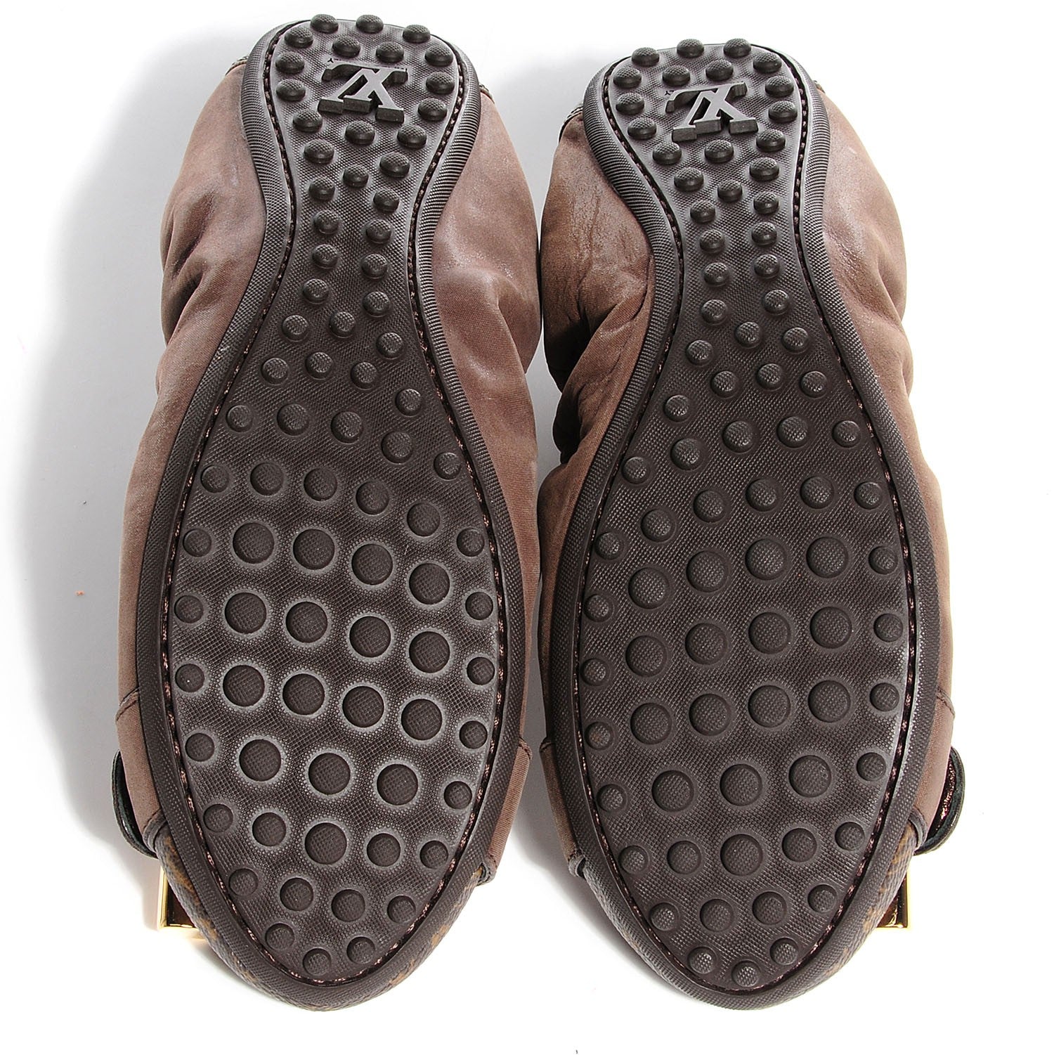 Louis Vuitton Monogram Iridescent Leather Lucky Ballerina Flats 37 Brown 4 of 7