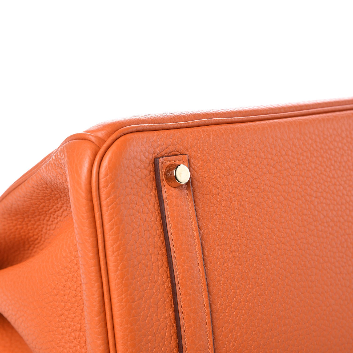 Hermes Taurillon Clemence Birkin 35 Orange 28 of 29
