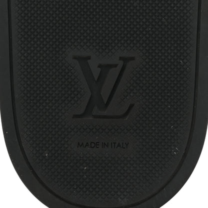 Louis Vuitton Rubber Monogram Eclipse Mens Waterfront Mules 11 Black 6 of 9