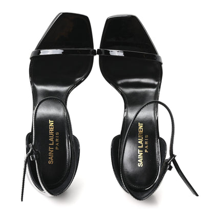 Saint Laurent Vernice Chiffon Opyum 110 Sandals 38 Black 2 of 10