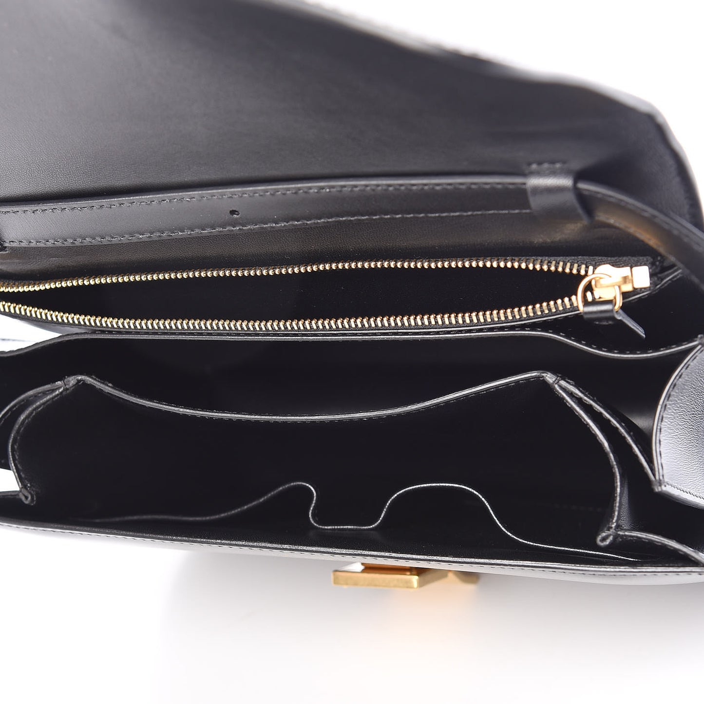 Box Calfskin Medium Classic Box Flap Bag Black