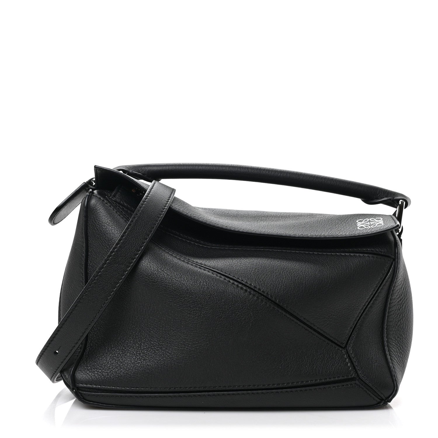 Loewe Calfskin Small Puzzle Bag Black 1 of 9