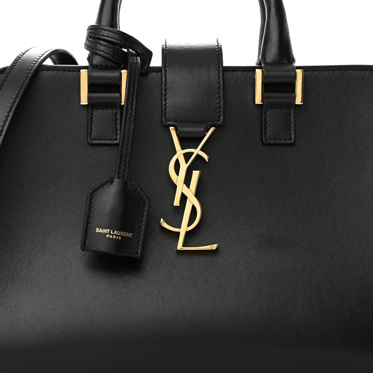 Calfskin Monogram Baby Cabas Black