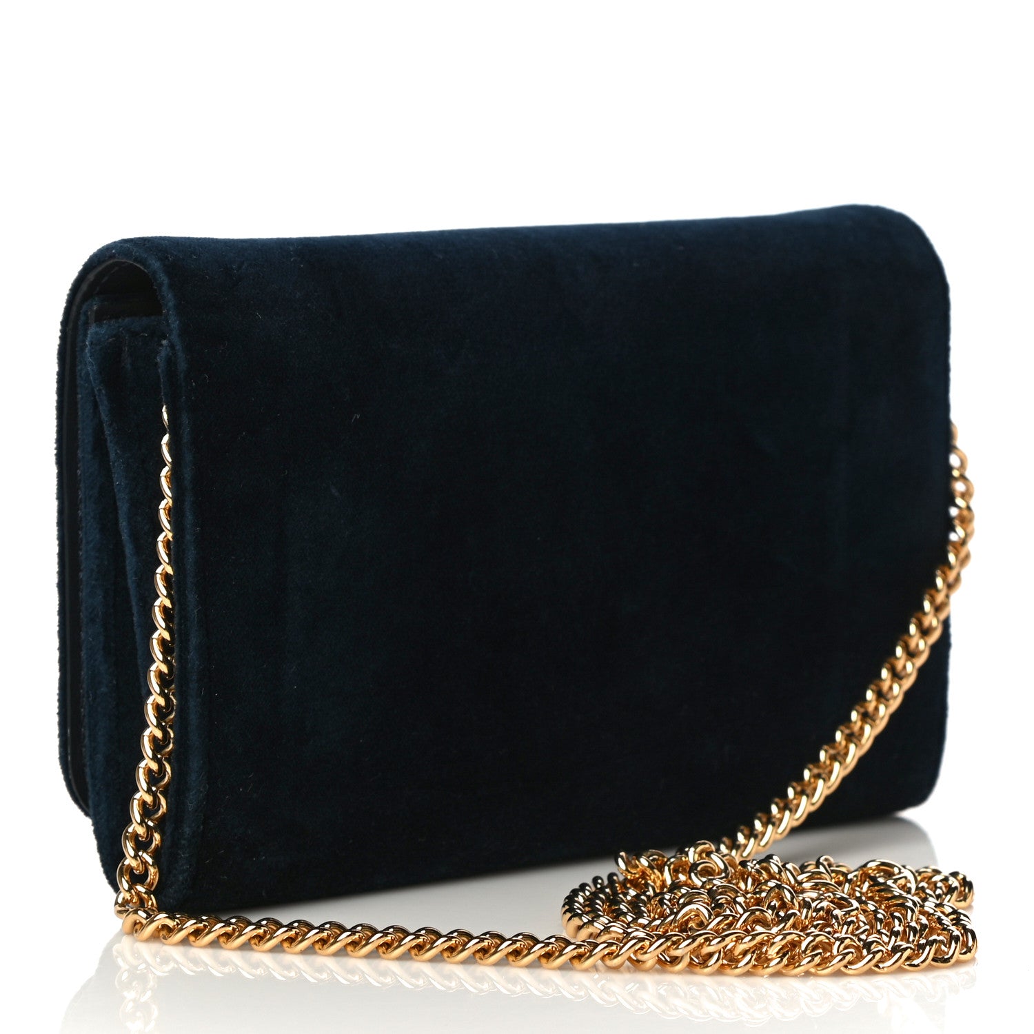 Fendi Velvet F is Fendi Wallet on Chain Blue 2 of 17