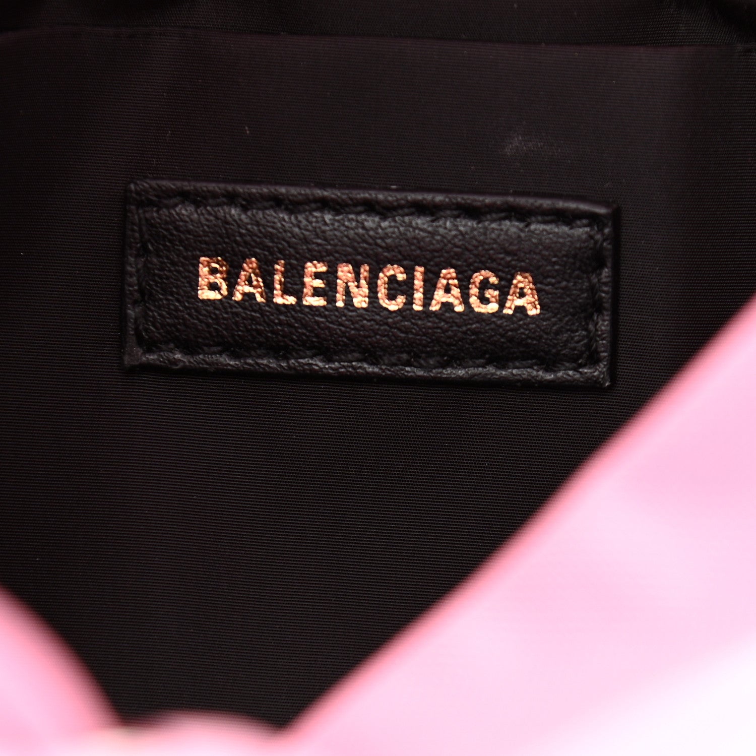 Balenciaga Recycled Sport Nylon Logo Embroidered Wheel Drawstring Bucket Bag XS Pink White 6 of 10