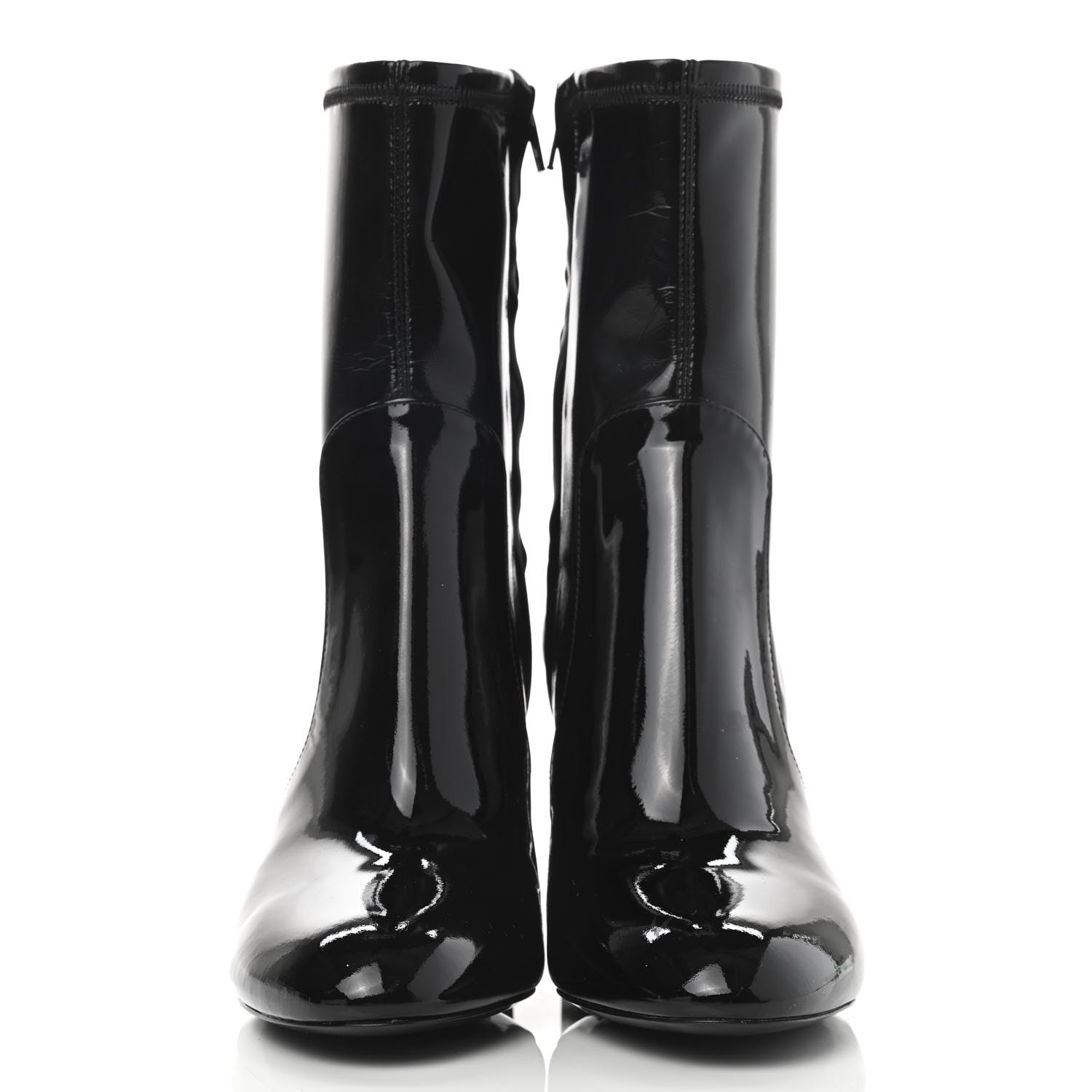 Louis Vuitton Patent Uniformes Silhouette Ankle Boots 36.5 Black 2 of 10