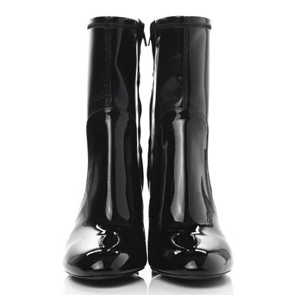 Louis Vuitton Patent Uniformes Silhouette Ankle Boots 36.5 Black 2 of 10