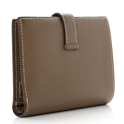 Hermes Epsom Bearn Compact Wallet Etoupe 3 of 8