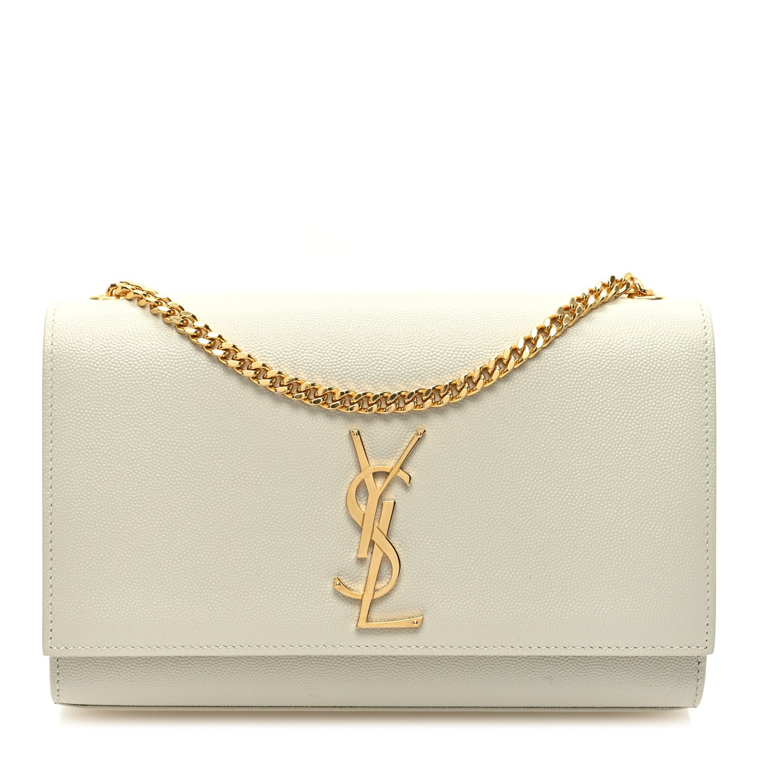 Saint Laurent Grain De Poudre Medium Classic Monogram Kate Satchel Crema Soft 1 of 9