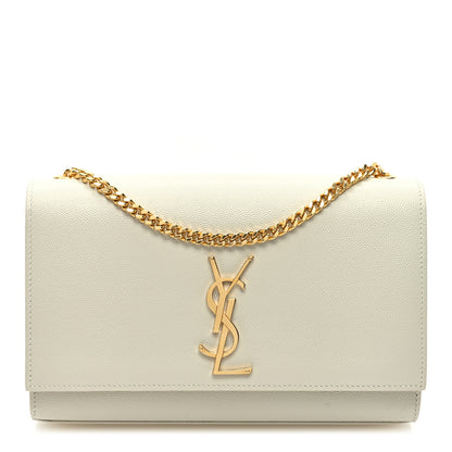 Saint Laurent Grain De Poudre Medium Classic Monogram Kate Satchel Crema Soft 1 of 9
