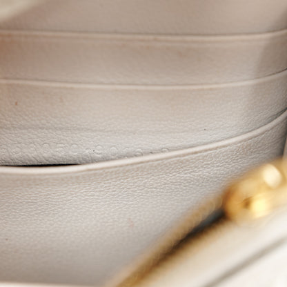 Balenciaga Shiny Calfskin Crocodile Embossed Hourglass Chain Bag White 8 of 13