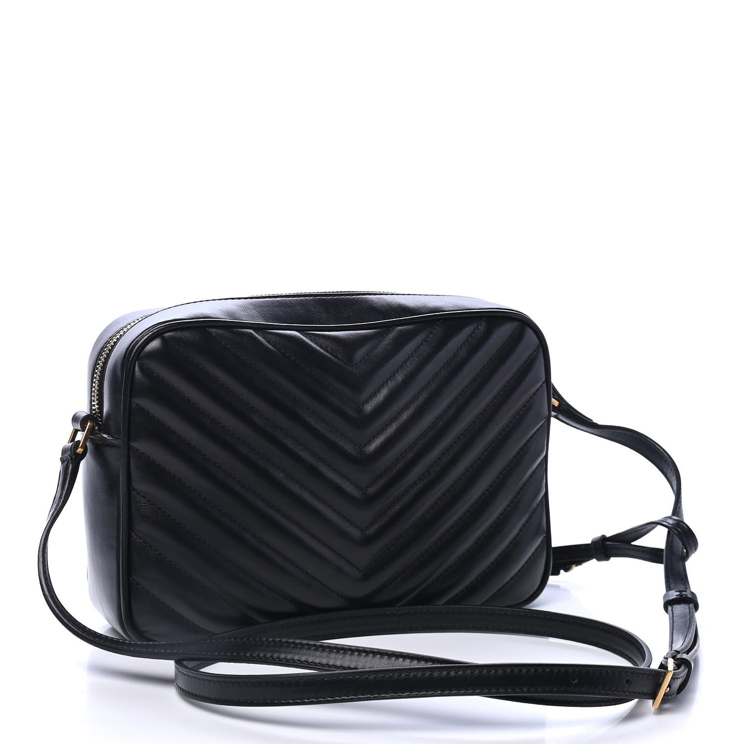 Calfskin Matelasse Monogram Lou Camera Bag Black