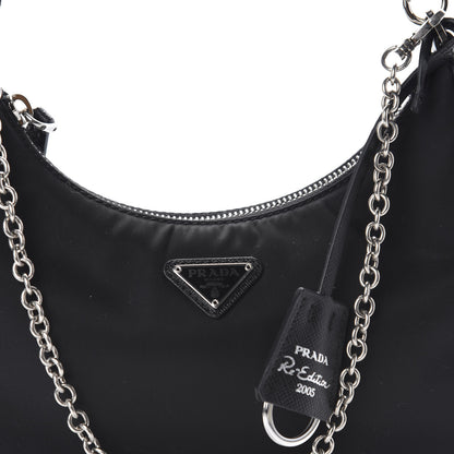 Prada Nylon Re-Edition 2005 Shoulder Bag Black 10 of 10