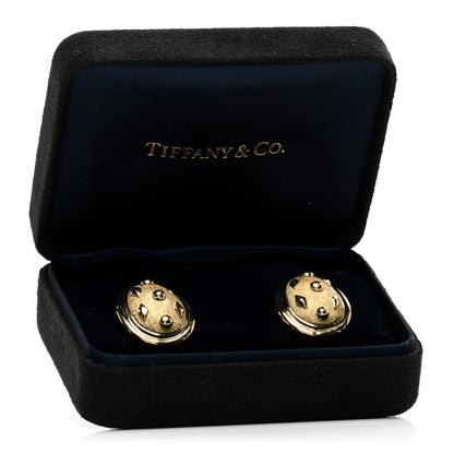 Tiffany 18K Yellow Gold Schlumberger Lozenge Clip Earrings 5 of 5