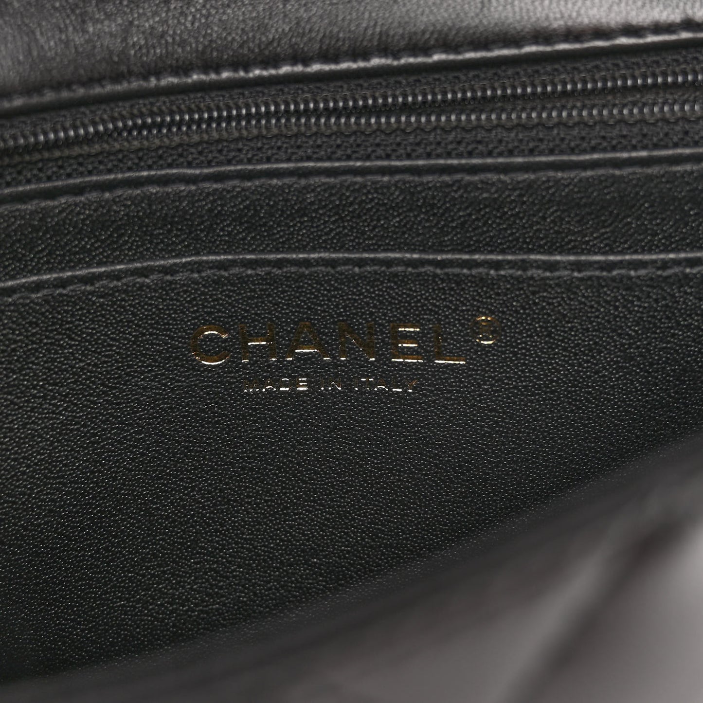 Lambskin Quilted Mini Rectangular Flap Black