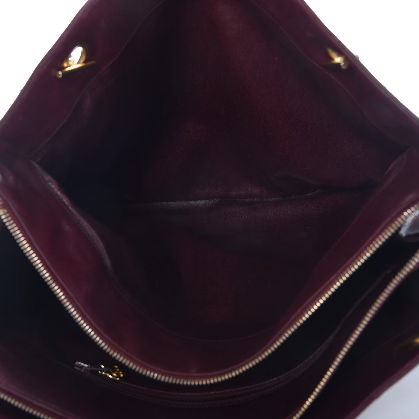 Calfskin Quilted Tote Burgundy