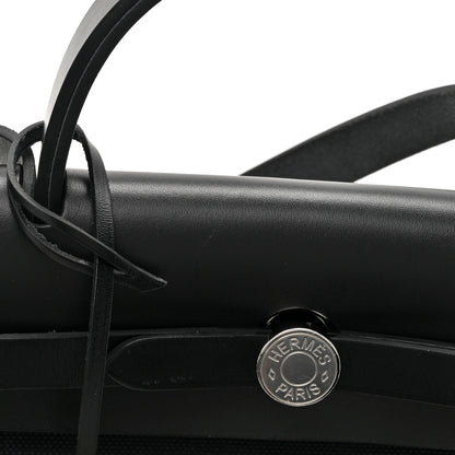 Hermes Military Toile Vache Hunter Herbag Zip Retourne 31 PM Black 13 of 13