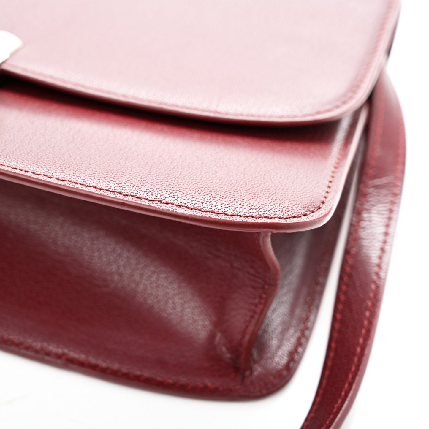Goatskin The Sofia 8.75 Crossbody Burgundy